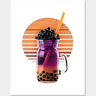 Retro boba tea Posters and Art